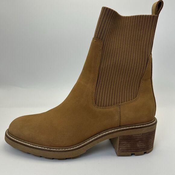 Steve Madden Shoes - Steve Madden Kiley Chelsea Boots Women’s 10 Wheat Brown Suede Lug Sole Block